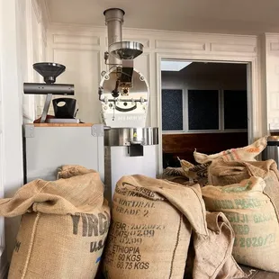 Bean bags. Grinders.