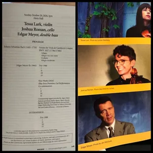 Tessa Lark, violin | Joshua Roman, cello | Edgar Meyer, double bass {10/20/2024}
