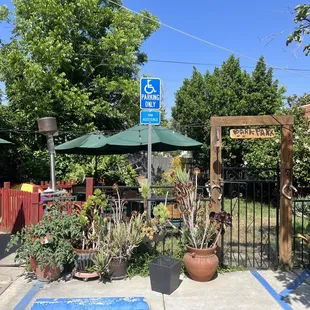 Dog park behind the restaurant