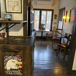 the entrance to the restaurant