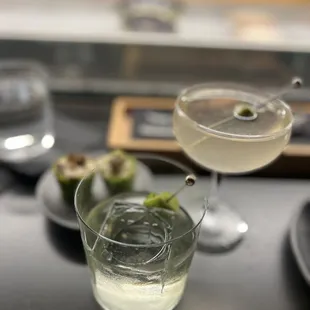 drink, sushi and sashimi