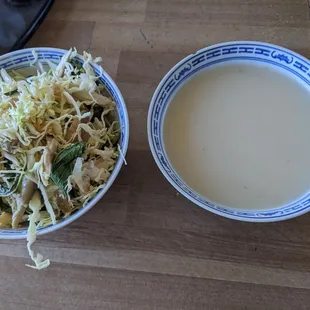 Chicken porridge, ridiculously good.