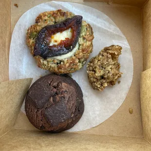 Oatmeal and dried mango cookies (half-Eaten), Mekong dark chocolate chunky cookies ,Creme fraiche dried persimmon oatmeal cookies