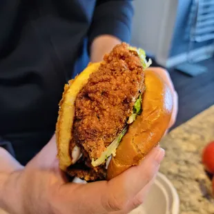 Fried chicken sammy