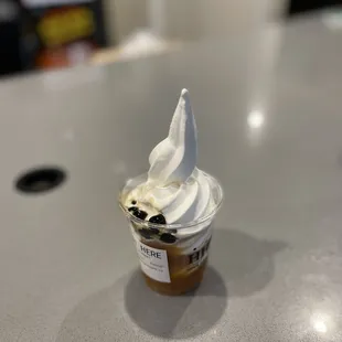 Black tea soft serve