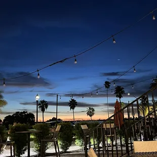 View from outside patio dining