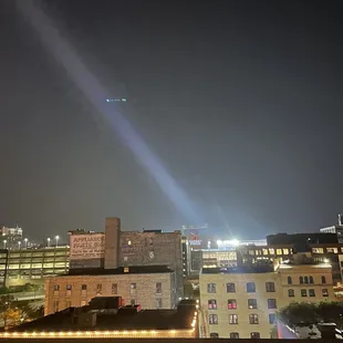 Twins game from the rooftop. We had the best view of the firework show with our feet in the pool.
