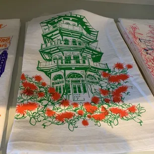 Patterson park pagoda tea towel
