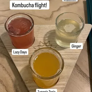 Kombucha flight
