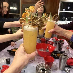 Cheers!  So much fun to see the final results and socialize over cocktails