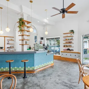 the interior of the cafe