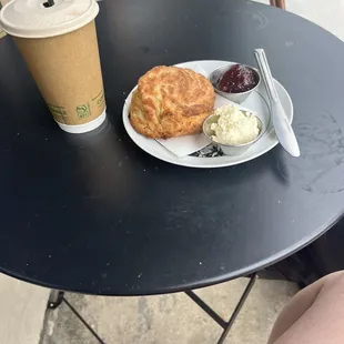 Biscuit &amp; iced coffee