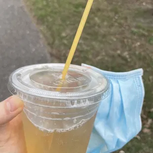 vanilla cream soda with a pasta straw