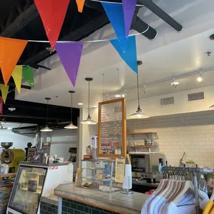 the interior of a coffee shop