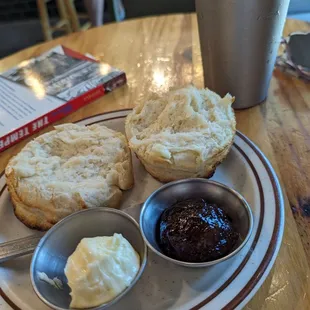 Glorious biscuit and a tumbler of iced tea