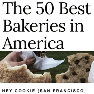 Hey, Cookie is proud to be the 3rd business listed in Pure Wow&apos;s 50 Best Bakeries in America!