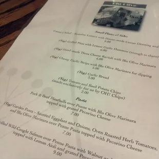 Blu olive menu