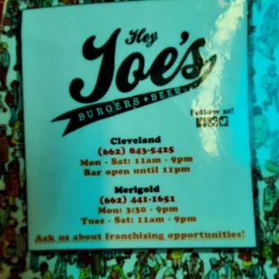 Hey Joes (Cleveland, Ms)