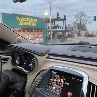the dashboard of a car