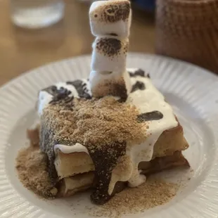 S&apos;mores waffle