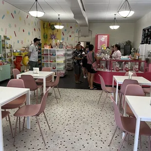 Sitting area and cashier stand