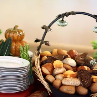 a basket full of food