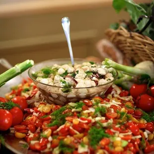 a platter of vegetables