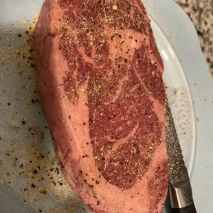 Raw ribeye