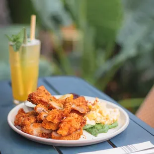 a plate of food on a table