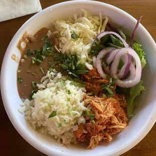 Shredded Chicken Burrito Bowl