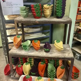 A selection of HF Coors' ceramic dishes and bowls.  Here are some Salsa bowls.