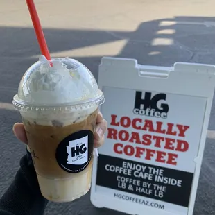 Iced caramel macchiato