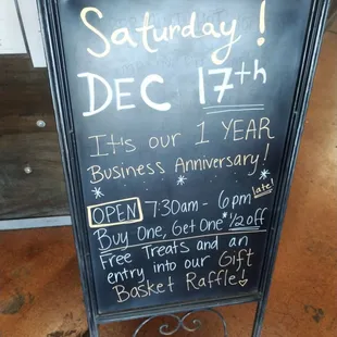 Happy one year anniversary!