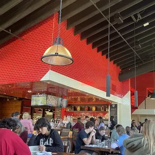 Inside dining room and bar