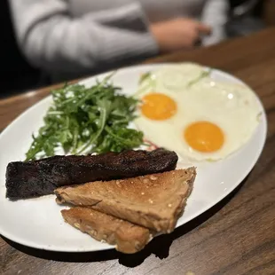 Steak and eggs