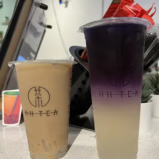 Rose milk tea (M) Aurora (L)