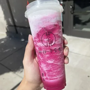 Fresh dragon fruit tea