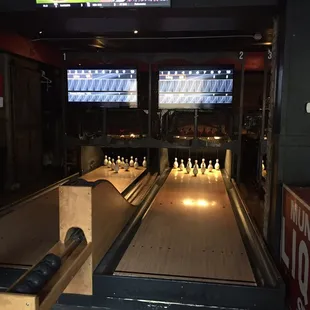 a bowling alley