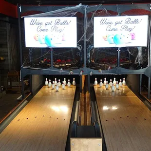 Hi and Dry has 4 duckpin bowling lanes!