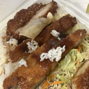Hawaiian Chicken Katsu  it was so nasty.. the sause also tasted so bad disappointing