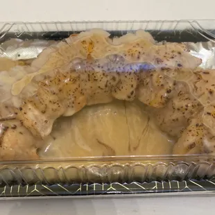 Baked Salmon Sushi Roll  (Drenched in mysterious sauce, scorched on top and raw but still warm underneath)