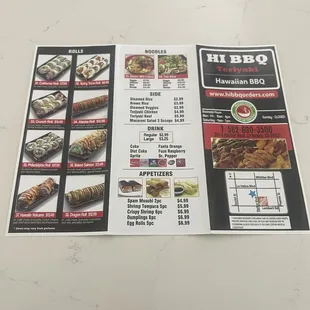 Take out menu front side 7/25/24