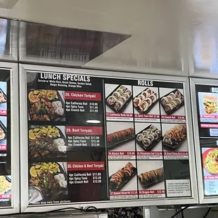 3/28/22: Updated lunch specials and sushi rolls