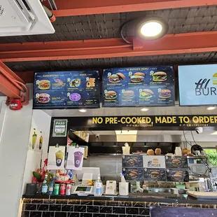 Front of the counter