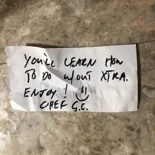 Don't bother asking for soy sauce, you will get  a rude letter from the "Chef" and I say chef very lightly.