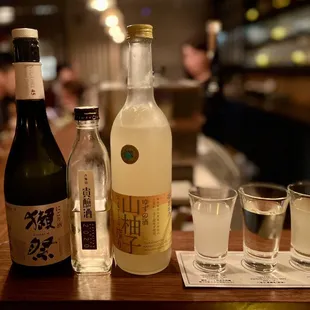 Sake flight &quot;unique&quot; version