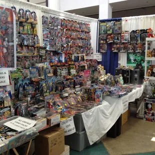 Our booth showcasing some of our merchandise at the All-collector show...