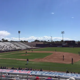 View from bleachers in the first base side