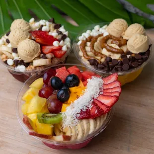 a variety of desserts