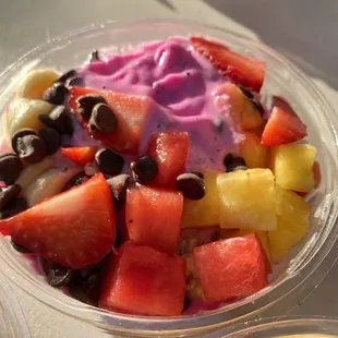 Pitaya and lychee such vibrant colors